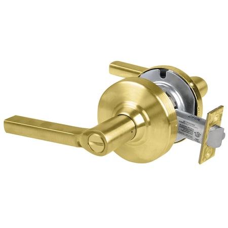 Schlage Grade 2 Privacy Cylindrical Lock with Field Selectable Vandlgard, Latitude Lever, Non-Keyed, Satin B ALX40 LAT 606